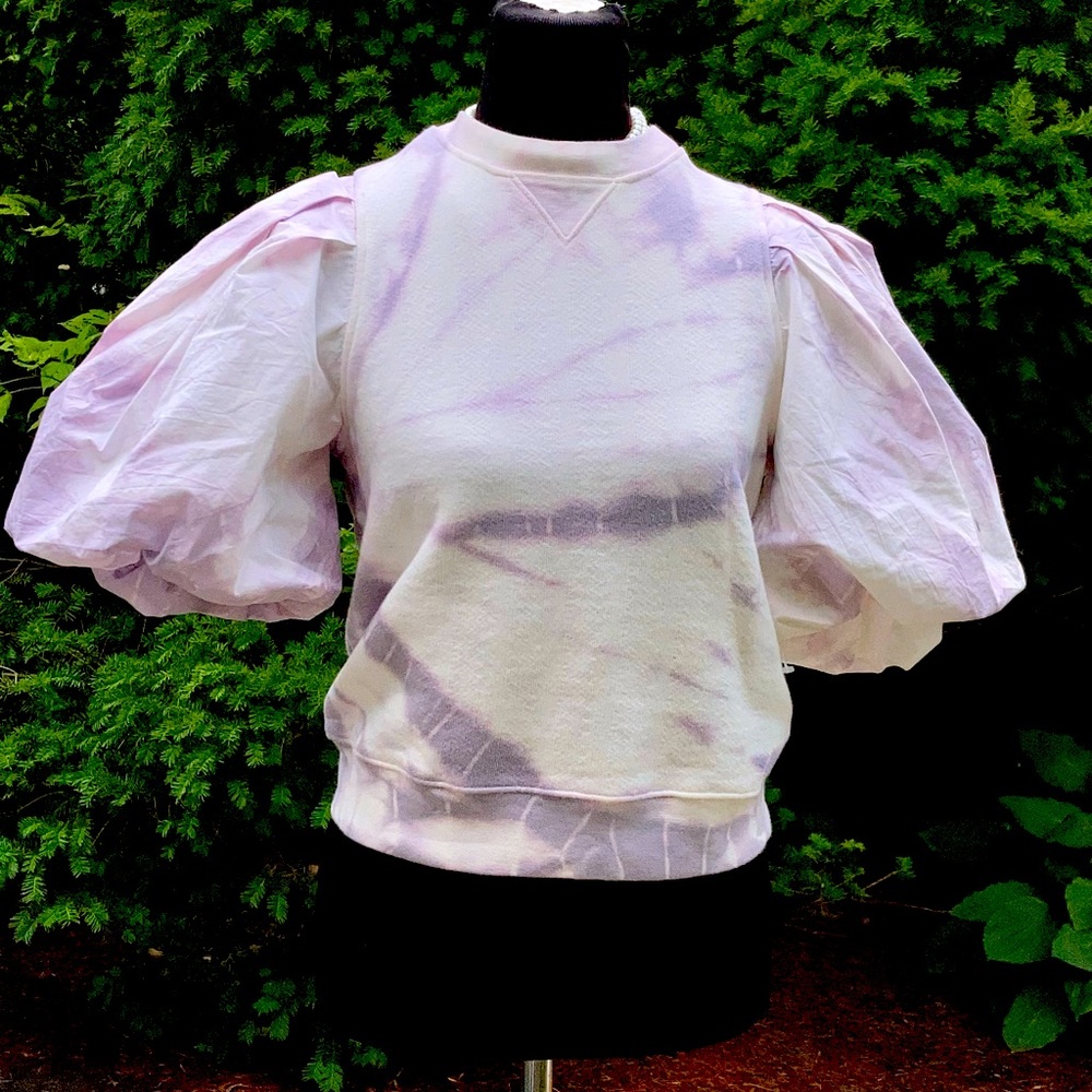 Ulla Johnson ballon short sleeve sweatshirt.